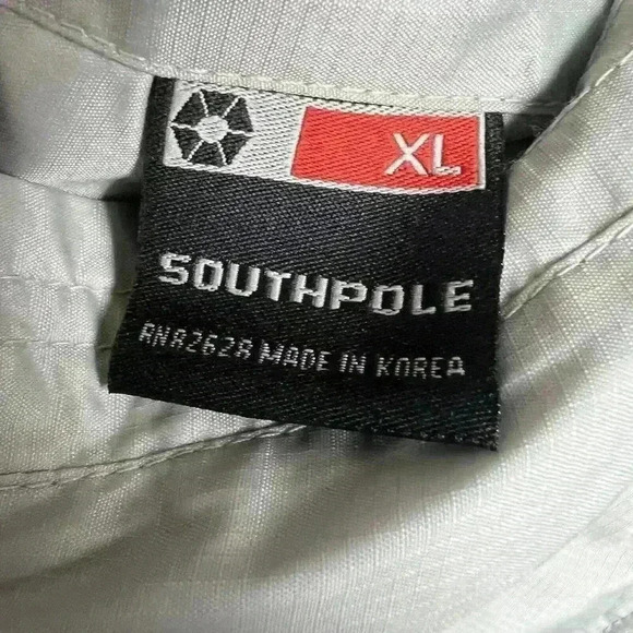 Southpole Men's Size XL Silver Gray Reversible Bomber‎ ZipUp Jacket Fleece - Picture 13 of 16